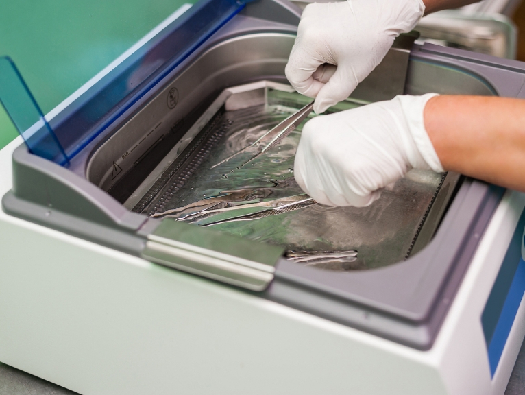 dental hand instruments being maintained